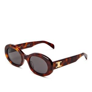 Celine Triomphe Oval Sunglasses, 52mm